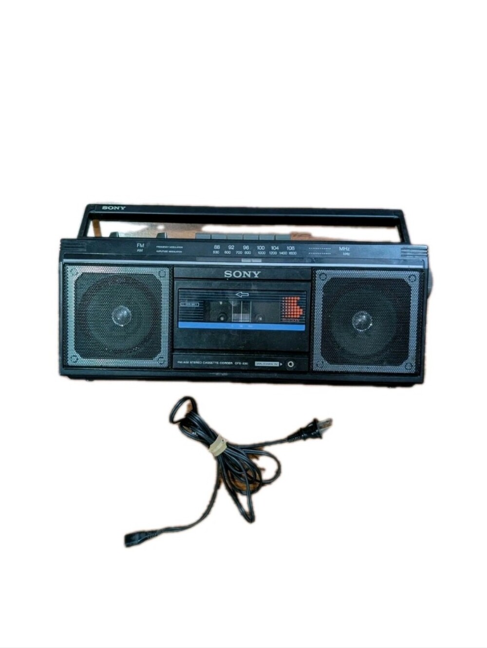 Sony CFS-230 VTG Boombox Cassette AM FM Radio Tested Radio Cassette Tested